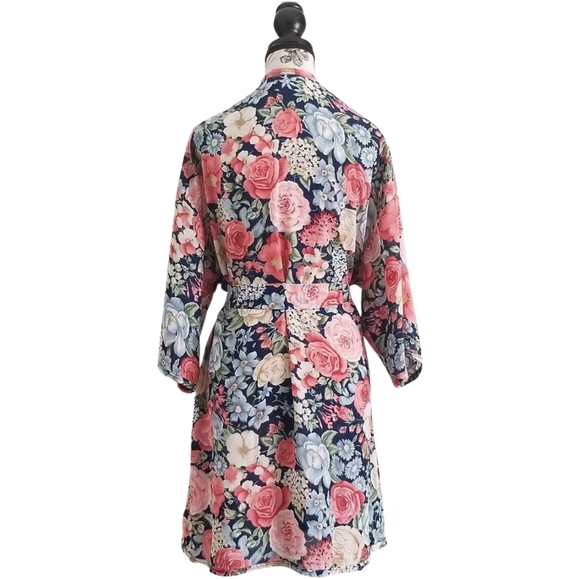 NWOT Patricia Lingerie 90s Floral Kimono Robe Duster - Picture 3 of 4